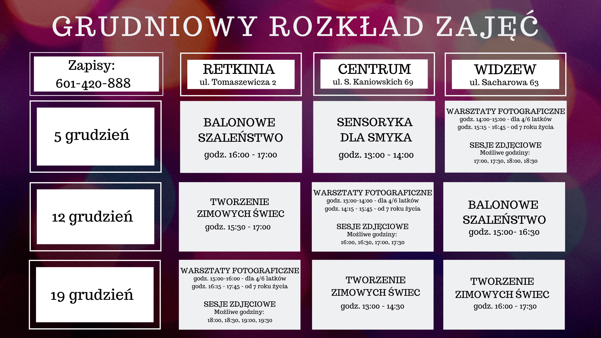 Read more about the article Zajęcia dla dzieci – Akademia BEC – Grudzień 2020