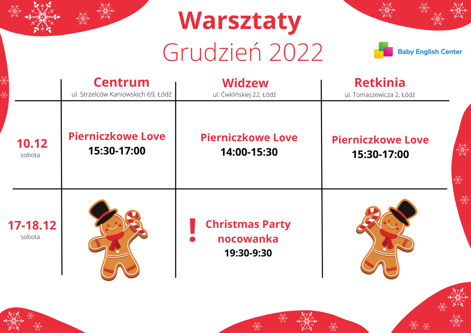 You are currently viewing Warsztaty dla dzieci – Akademia BEC – Grudzień 2022